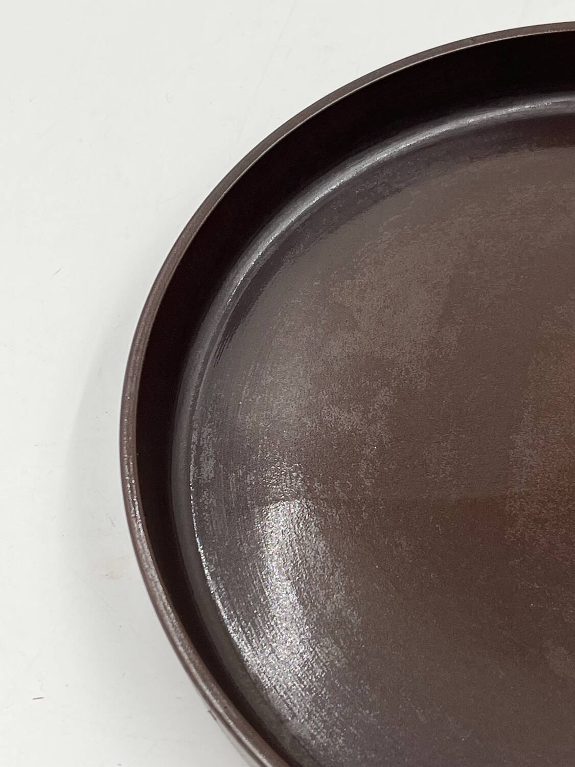 Brown ceramic tray