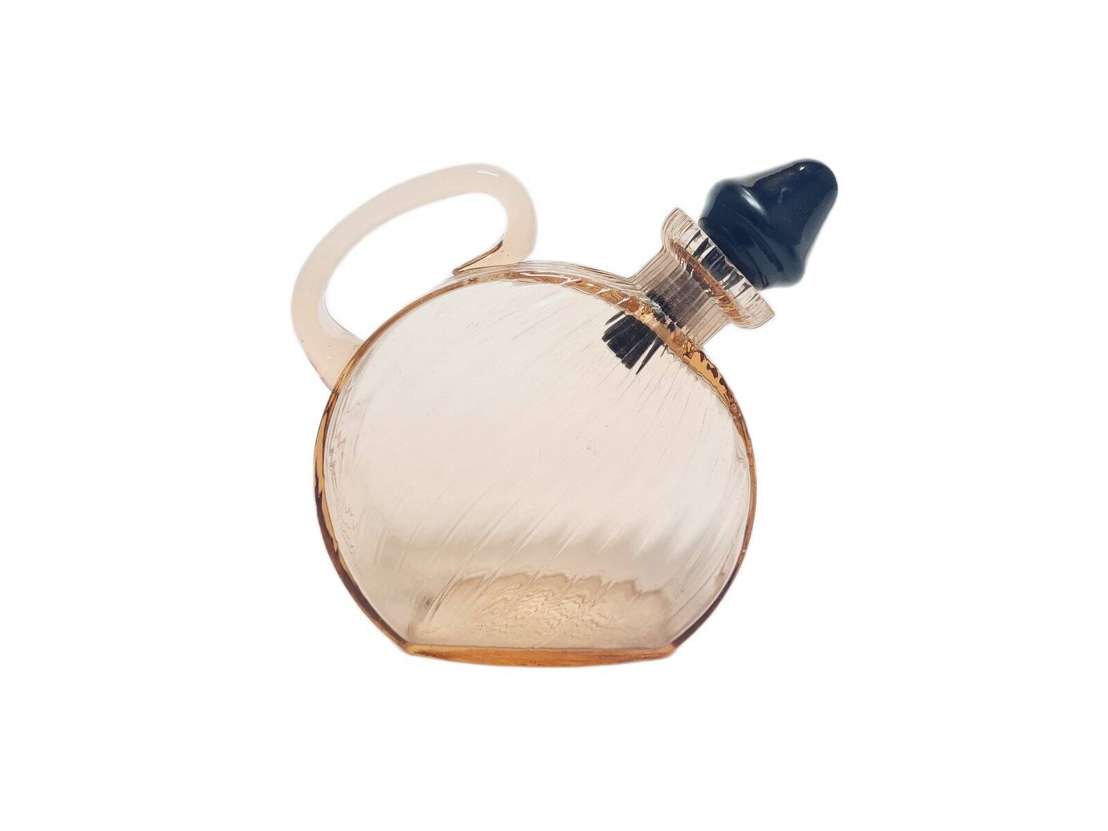Art Deco carafe from Hortensja Glassworks, Poland, 1930s