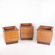 Rattan and wood planter