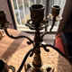 Antique bronze candelabrum with 5 arms - dolphin head feet