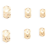 Set of six vintage Kamenický Šenov wall lamps