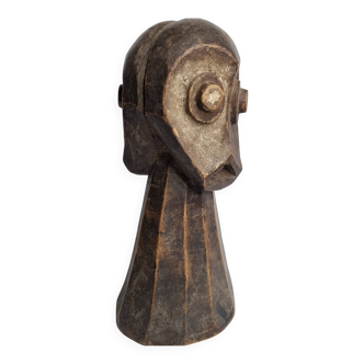 Tribal wooden sculpture, African ritual art, Kalunga Bembe head, 31 cm