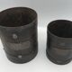 Set of 2 measures or grain pots double liter and liter in iron XlXh