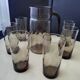 Luminarc vintage smoked glass orange juice set