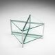 Two-tier glass side table with aluminium frame