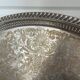 Vintage Silver Metal Tray Floral Rococo Pattern 55x40cm 1970