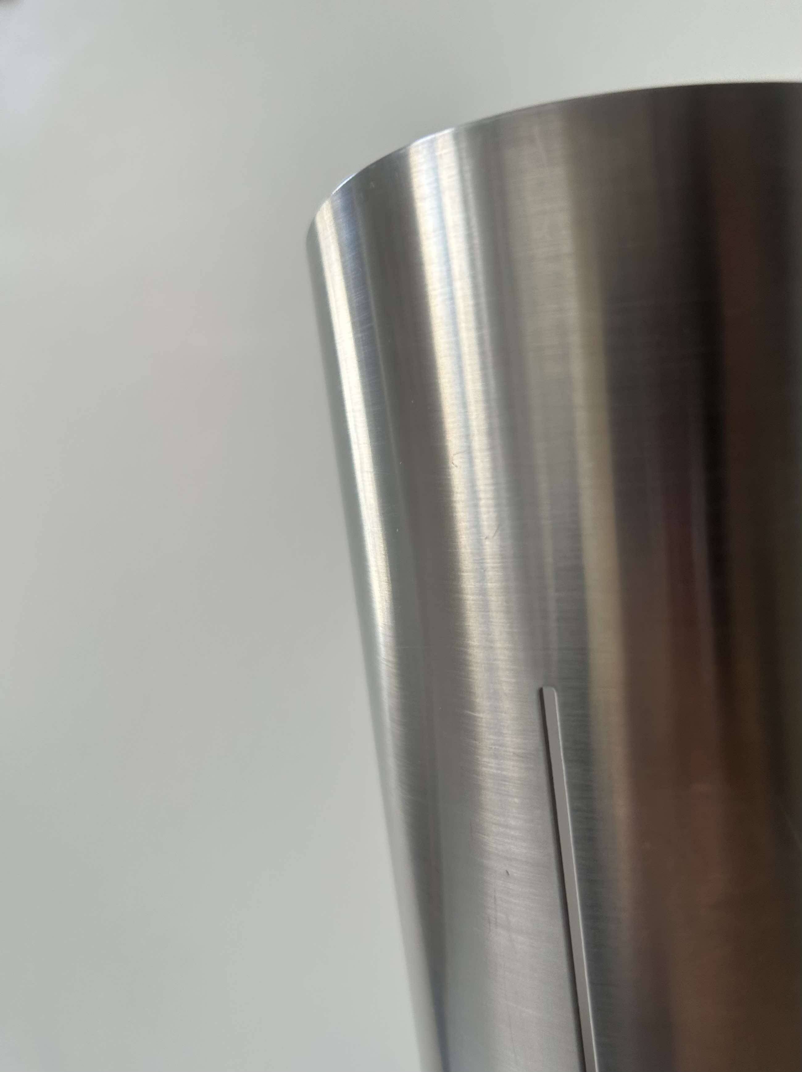 Pair of vintage XL wall lights, brushed curved metal, France 1980