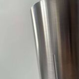 Pair of vintage XL wall lights, brushed curved metal, France 1980
