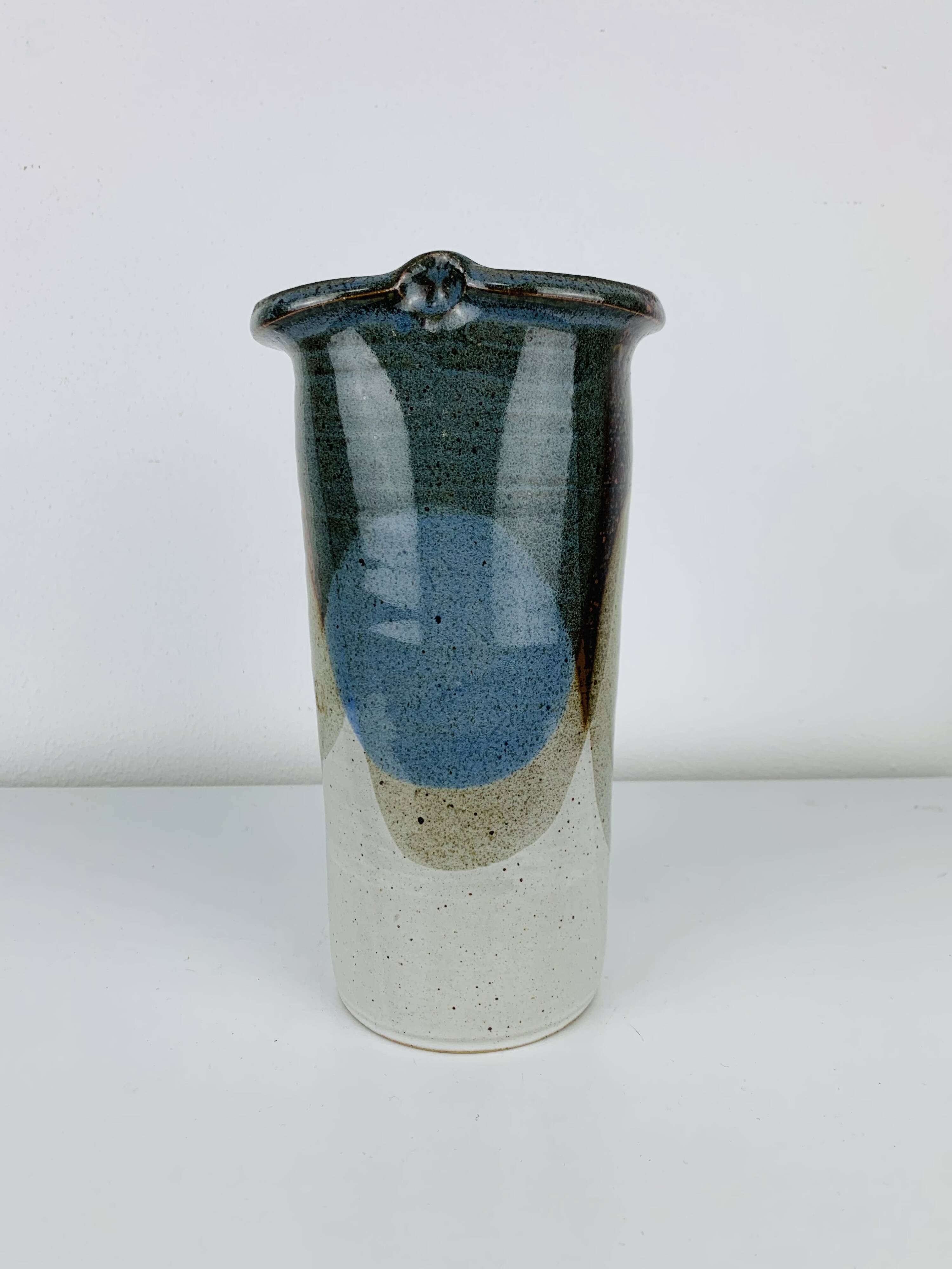 Ceramic roller vase by Marcel Piot