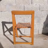 Set of 4 Aldo Jacober folding chairs in wood