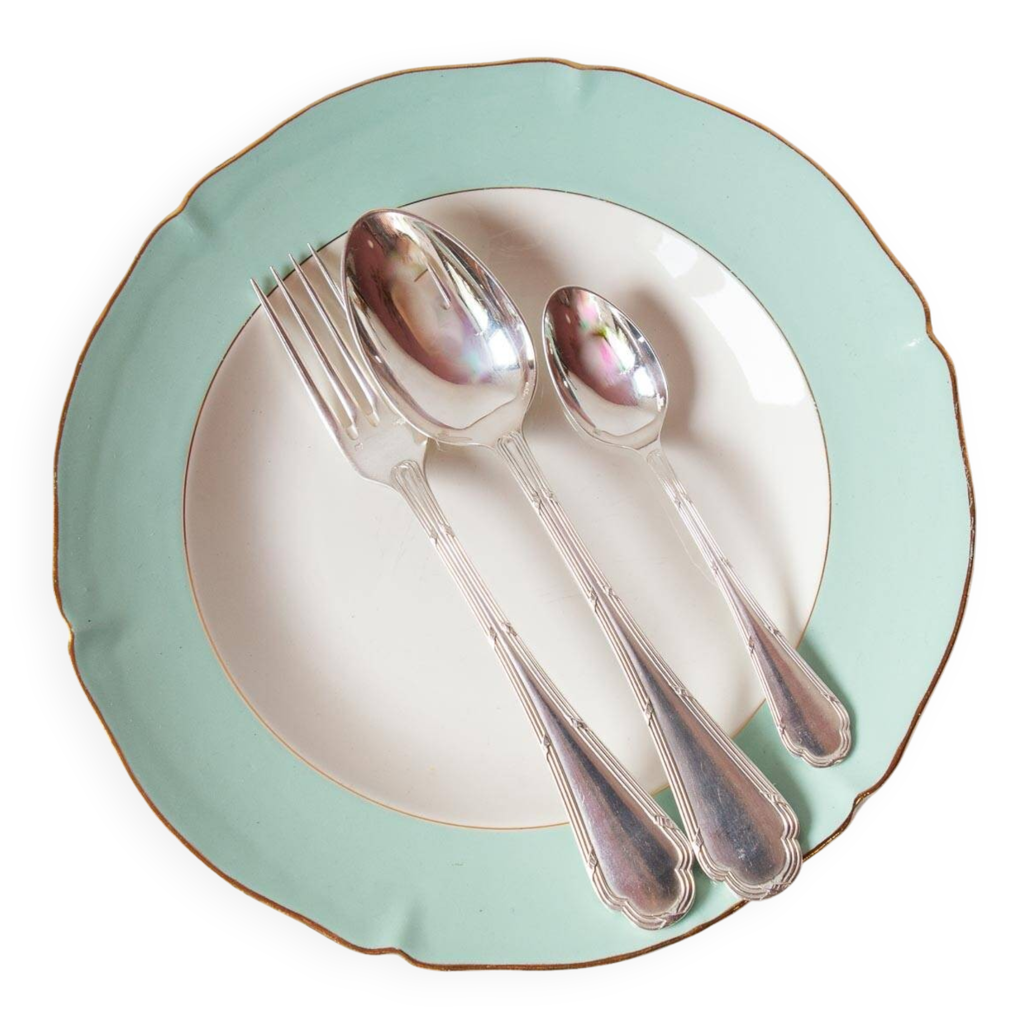 Cutlery set for 12 Ercuis “Trianon”, circa 1940 (40 pieces)