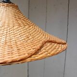 Vintage wicker hanging lamp