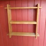 Three solid pine shelves