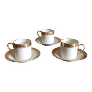3 tasses à cafés et - porcelaine limoges