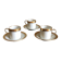 3 coffee cups and saucers in Limoges porcelain