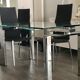 Table Daytona transparent glass 2 extension cords brand Cattelan L240xH75xP90