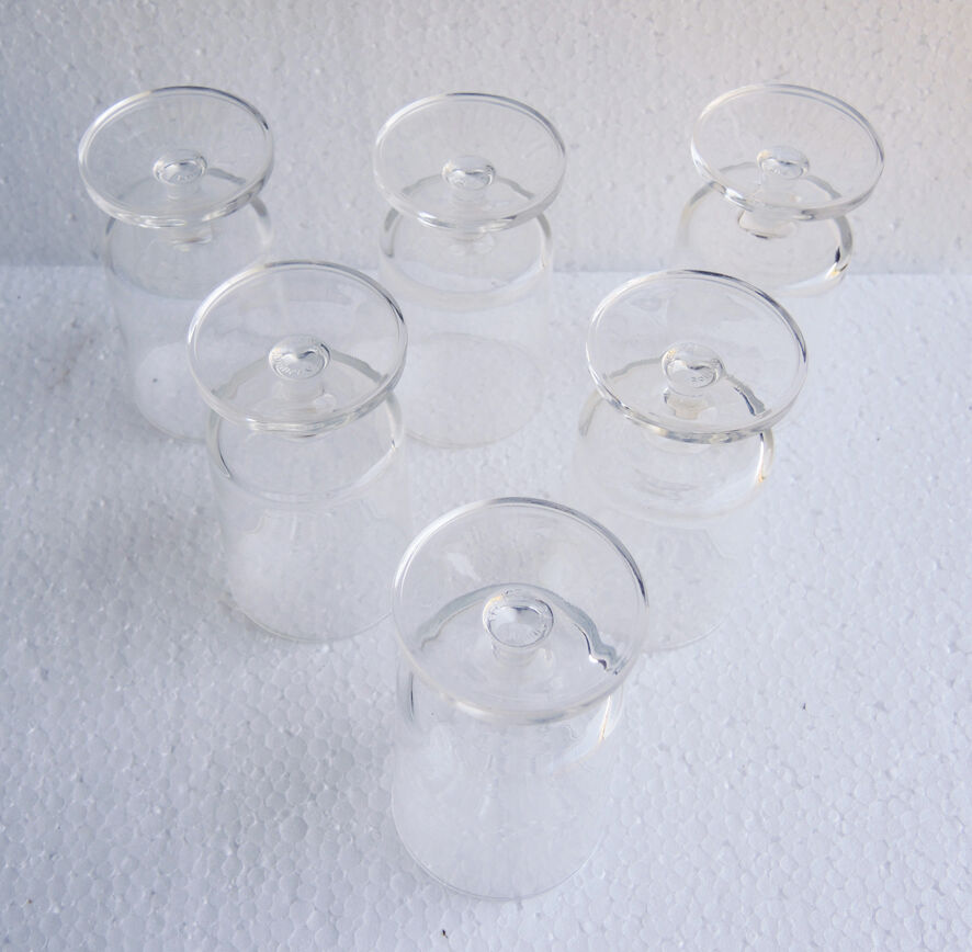 6 Old Luminarc Transparent Digestive Glasses