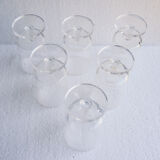 6 anciens verres à digestif luminarc transparents