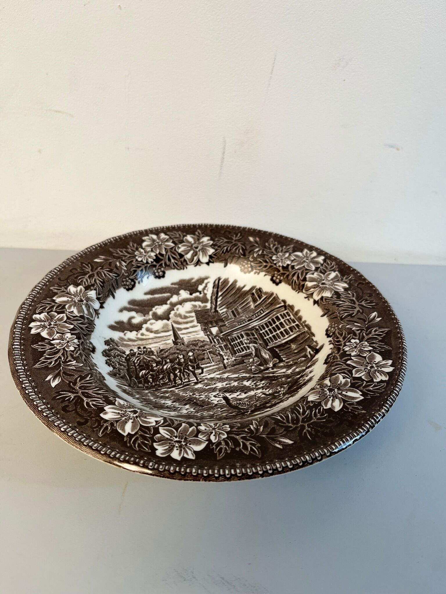 2 vintage Royal Tudor Staffordshire England hollow plates