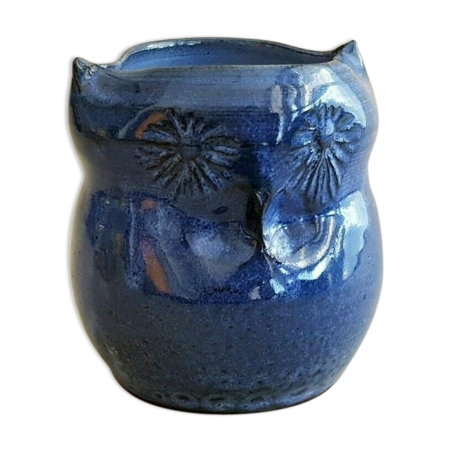 Signed 20th 20th Owl Owl Zoomorphic Vase