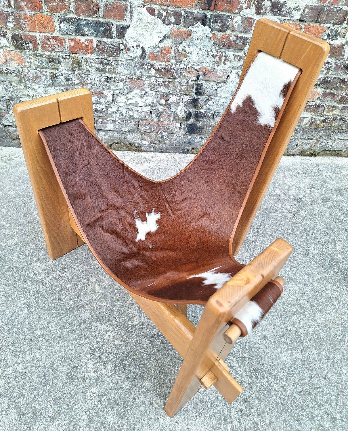 Vintage tripod armchair, designer seat