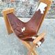 Vintage tripod armchair, designer seat