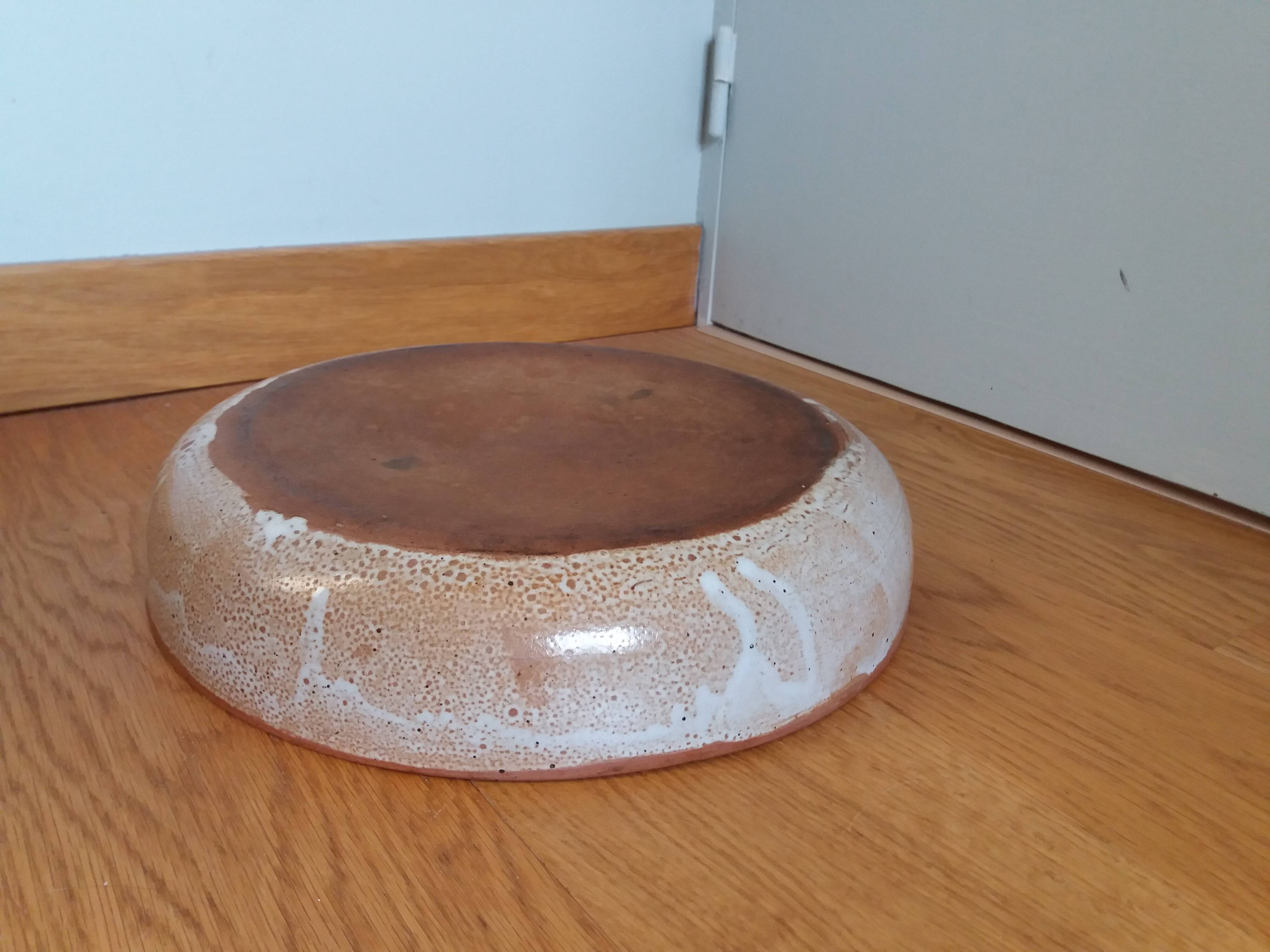 Deep dish stoneware salad bowl 31 cm