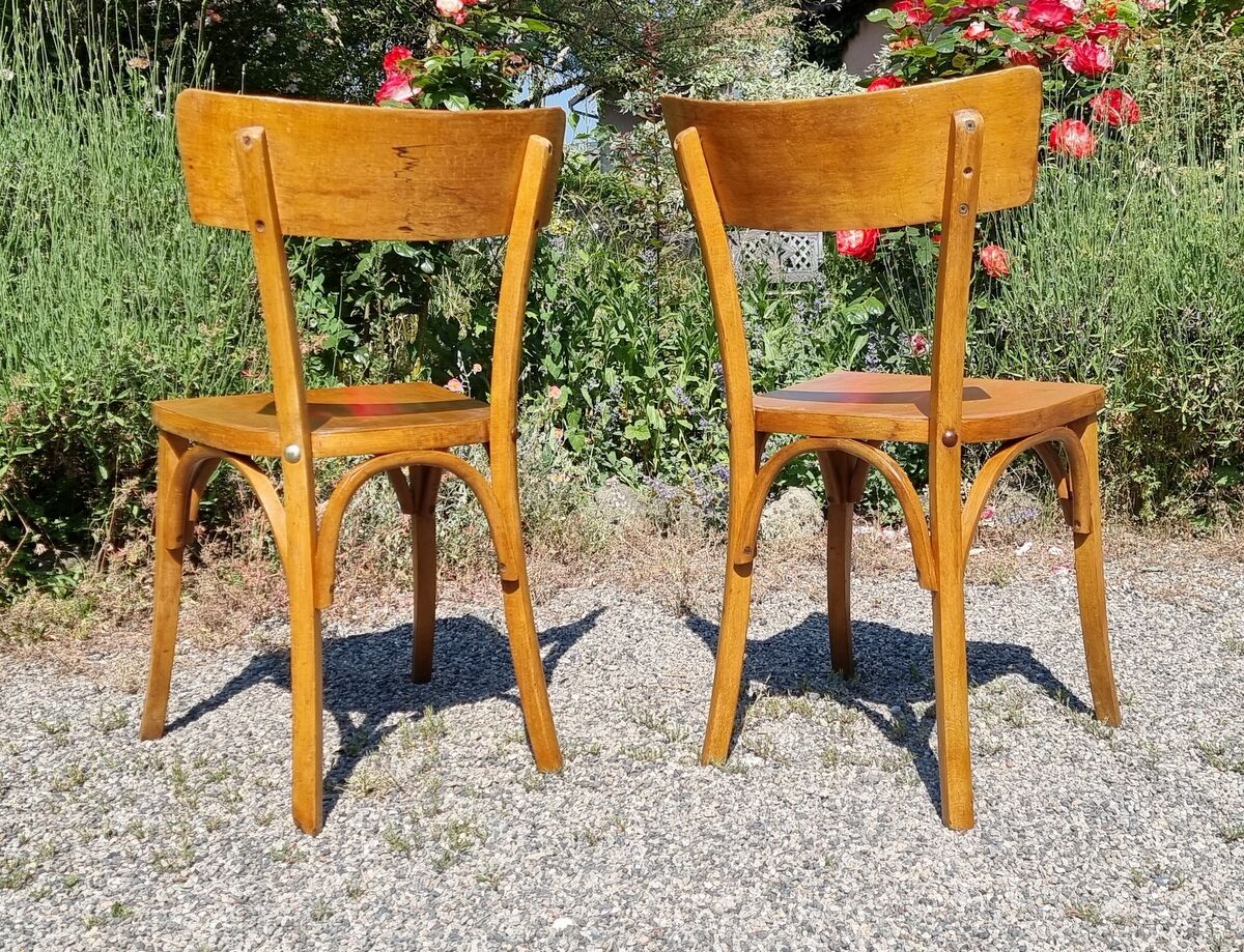 Paire de chaises bistrot années 60