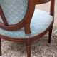 Pair of Louis XVI style medallion armchairs