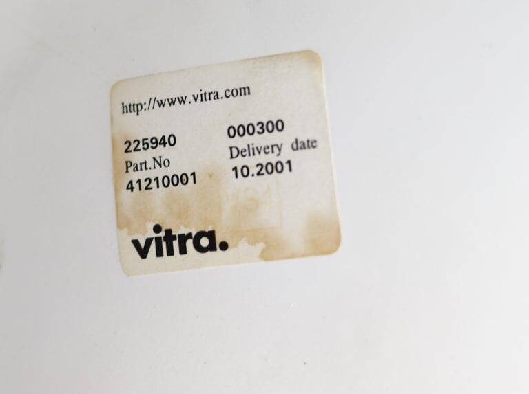 Early 2001 Vitra Eames La Chaise – Labeled, Sculptural Bone-White Patina