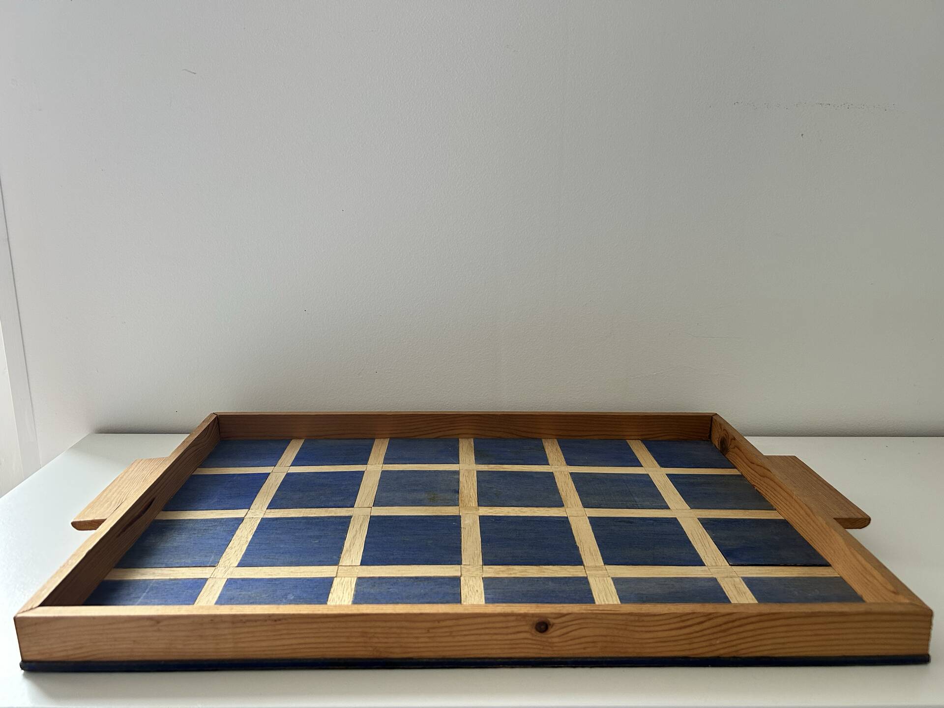 Blue checkered plate unique piece