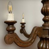 Louis XVI style wooden chandelier, 1890s