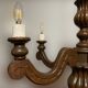 Louis XVI style wooden chandelier, 1890s