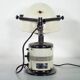 Black and white table lamp made from a 1940s solar lamp.
