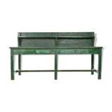 Skated wooden workshop table with its shelf