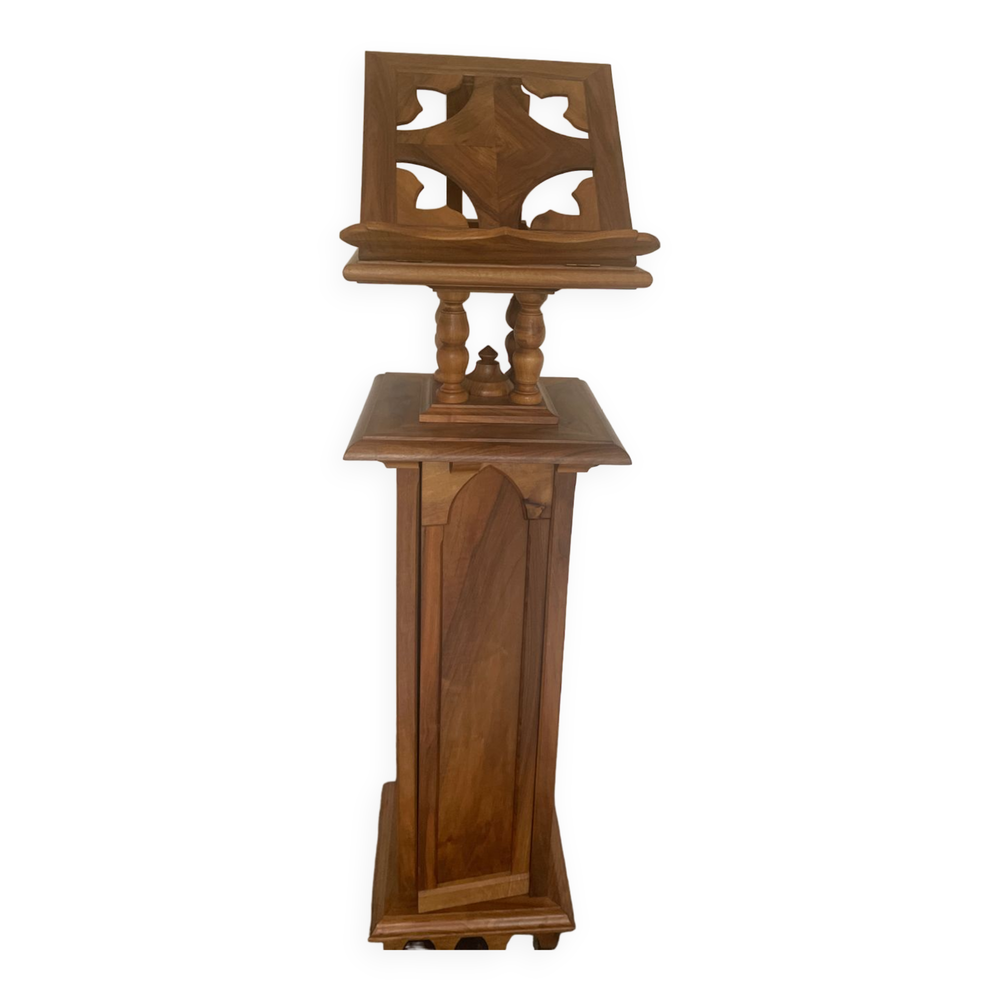 Walnut wood lectern