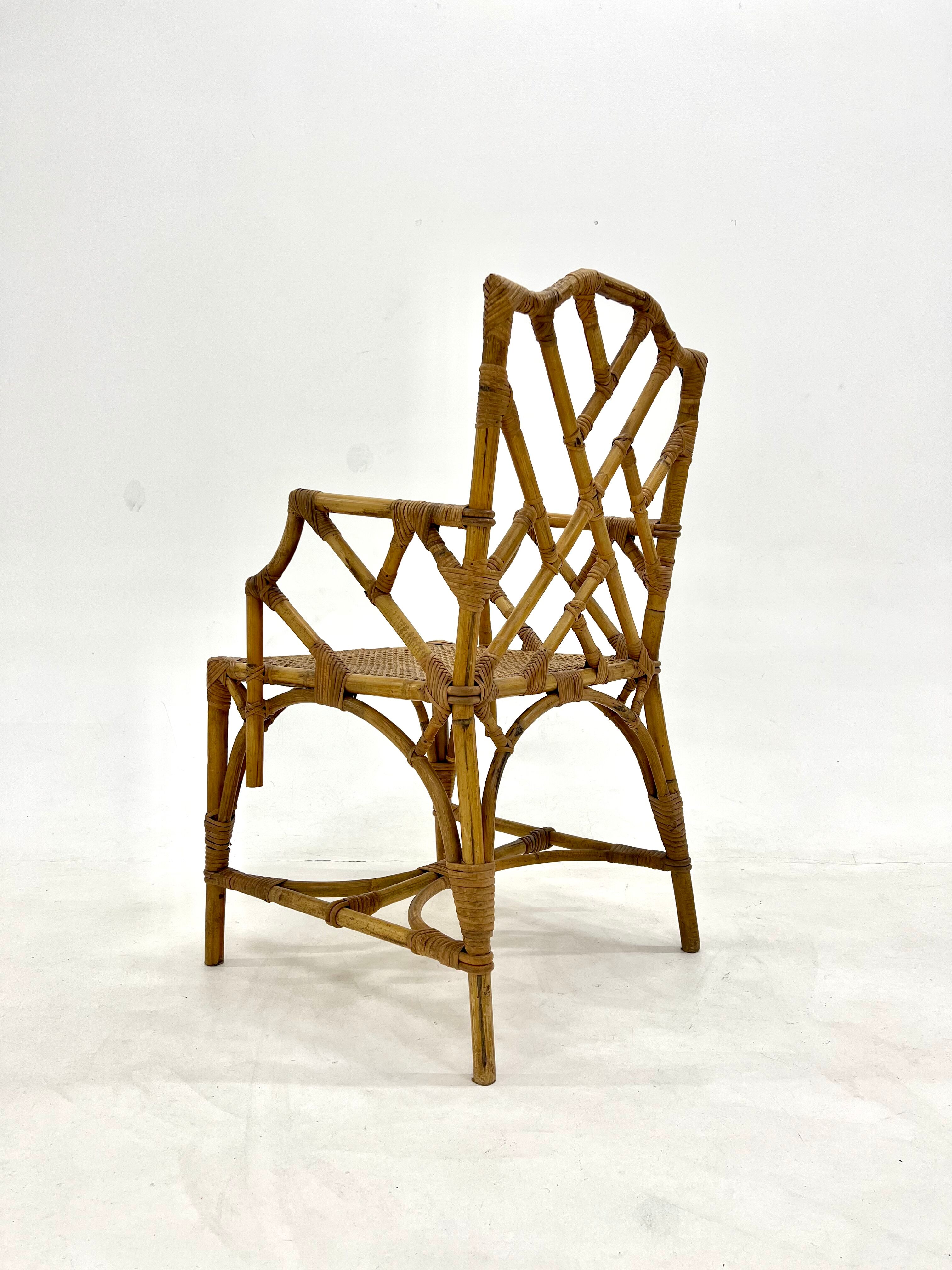Vintage rattan armchair 1960s