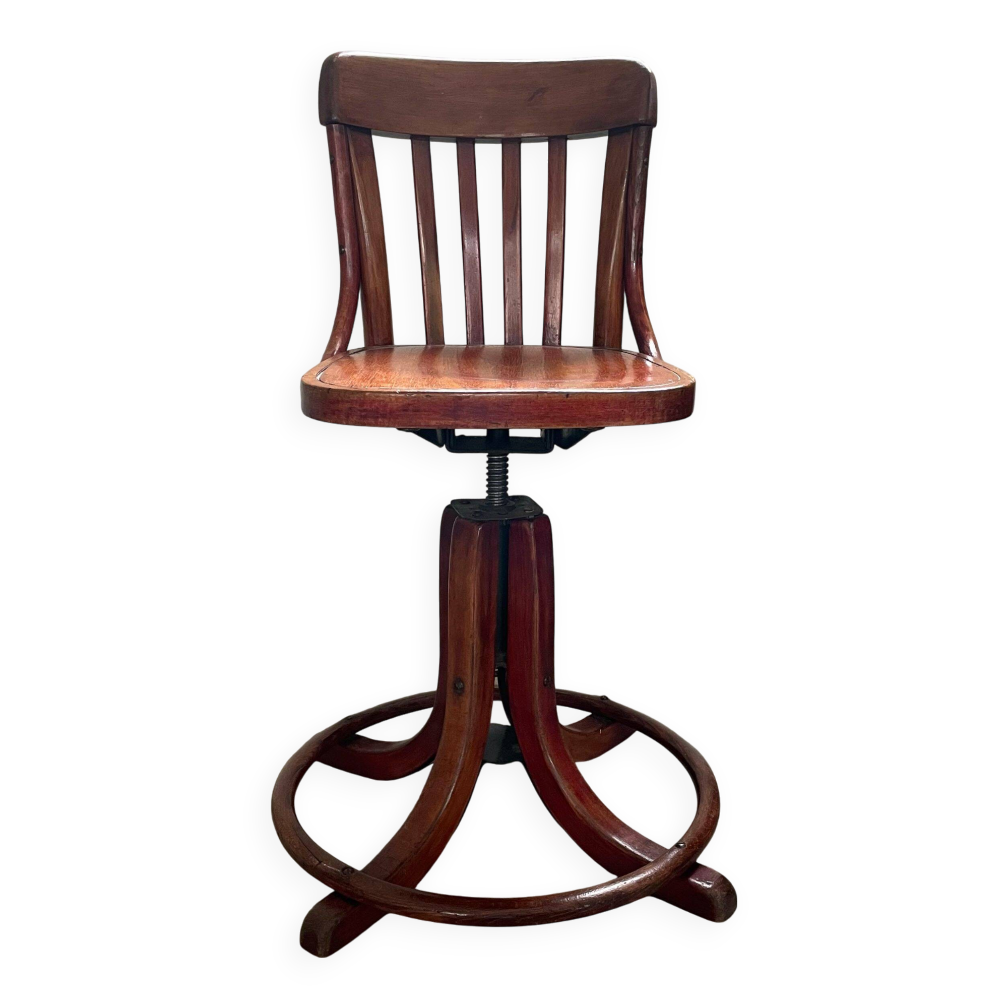Chaise pivotante (de bureau) rare Thonet, 1ère moitié du 20e siècle, Autriche