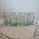 Lot de 5 flacons apothicaire en verre forme triangulaire