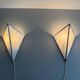 Pair of opal glass wall lights with an aluminium body, 1980s, Germany
