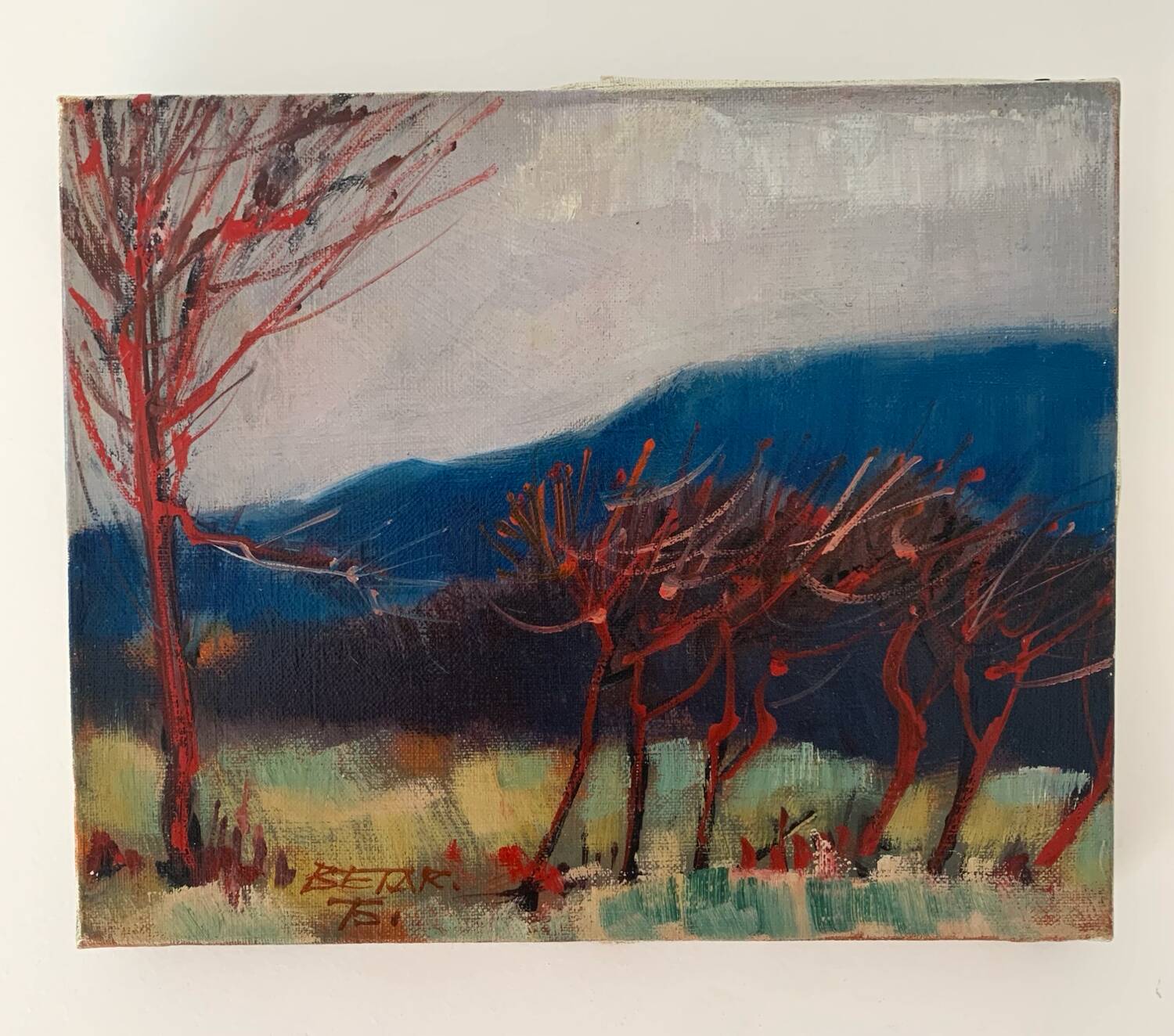 Painting on canvas by Raymond Betar, 1975