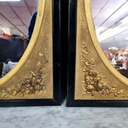 Pair of mirrors in gilded and lacquered wood Napoleon III period around 1880-1900