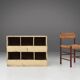 Unique industrial lacquered compartment cabinet with rich patina, France, 1890