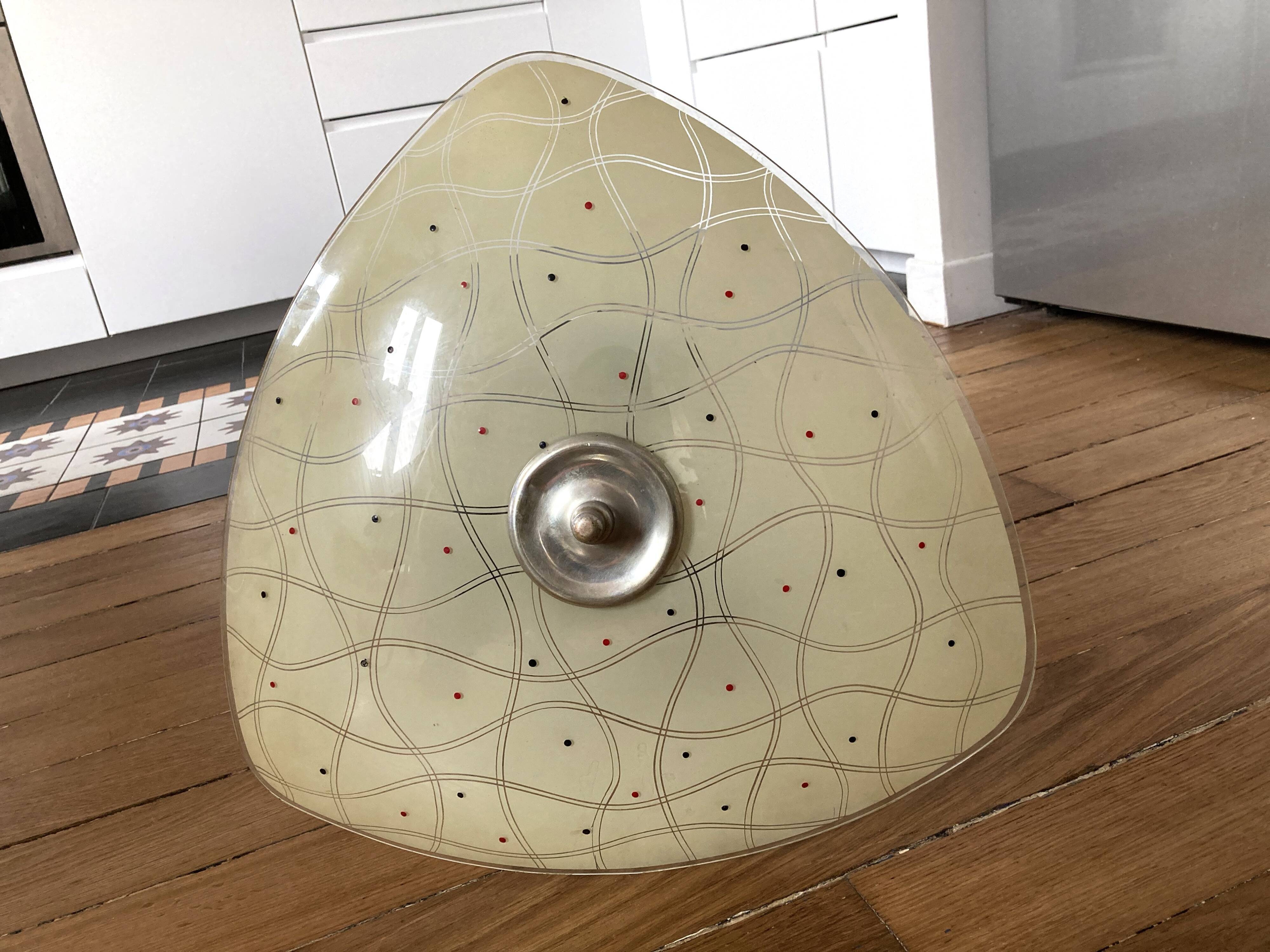 Glass chandelier Napako, 1960s
