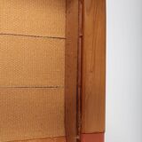 Set of 6 chairs in elm and leather Maison Regain edition