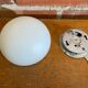 Antique Ceiling Light Sconce White Opaline Ball Vintage #C611