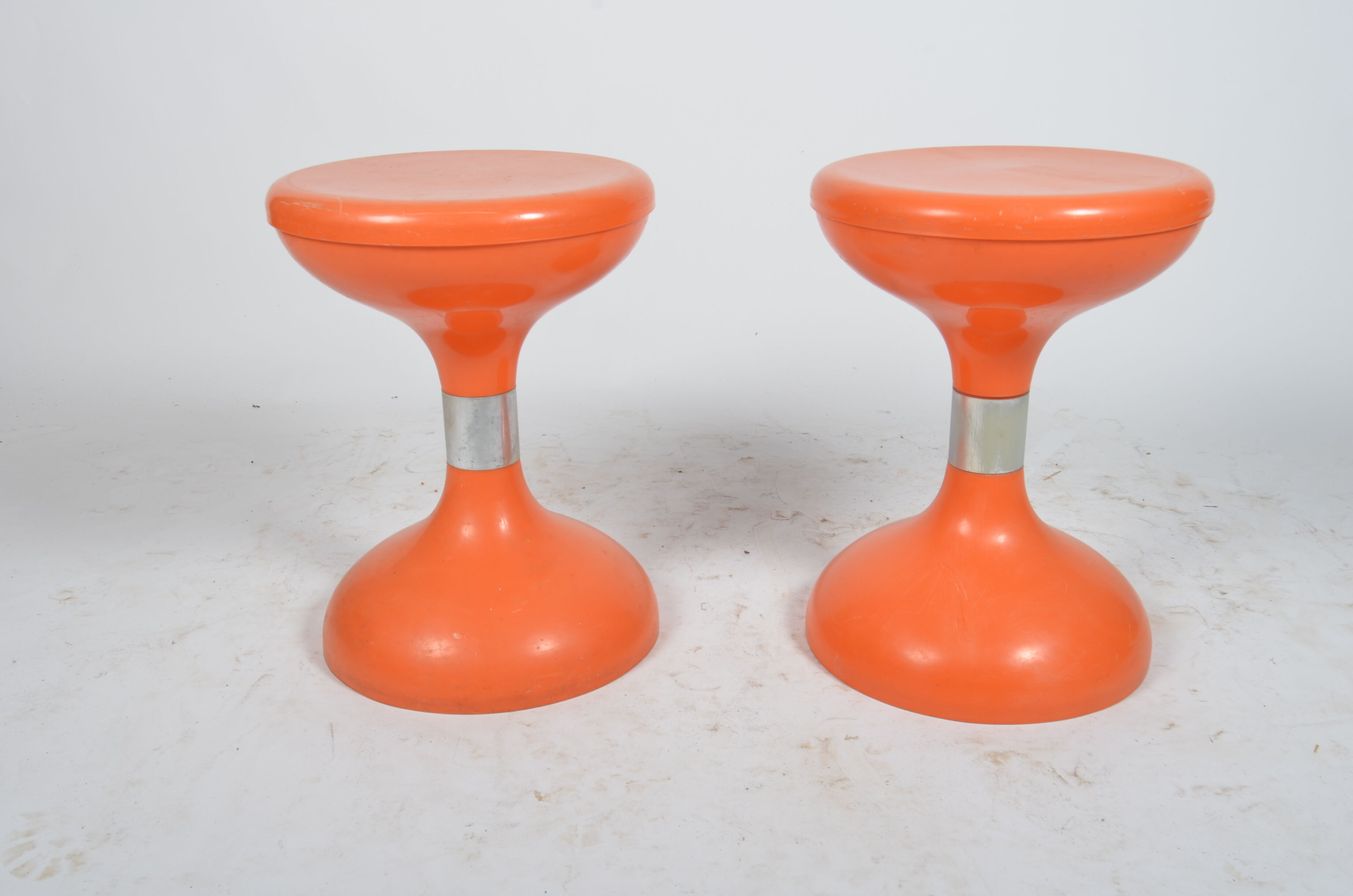 Orange diabolo stool