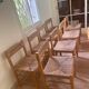 set of 8 oak chairs, reproduction of the Dordogne by Charl