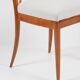 Set of 4 wooden and fabric chairs, circa 1940