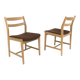 Set of 2 Scandinavian oak chairs, Sweden, 1970.